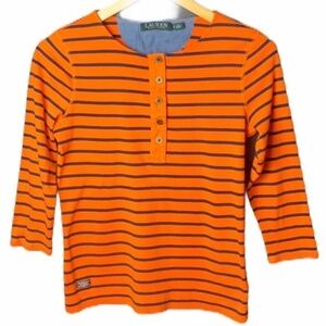 Orange&Blue Striped Ralph Lauren Shirt